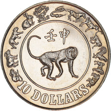 Coin, Singapore, Année du Singe, 10 Dollars, 1992, MS(60-62), Nickel, KM:92