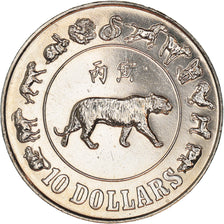 Coin, Singapore, Année du Tigre, 10 Dollars, 1986, MS(60-62), Nickel, KM:59