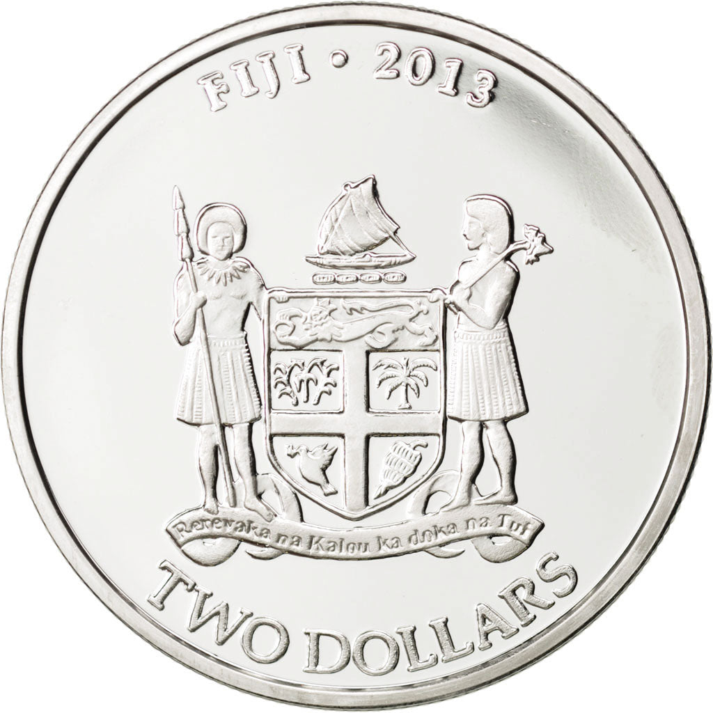 Coin, Fiji, 2 Dollars, 2013, MS(65-70), Silver, KM:New