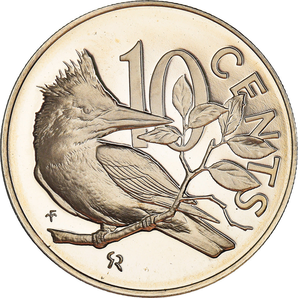 Coin, BRITISH VIRGIN ISLANDS, 10 Cents, 1974, Franklin Mint, Proof, MS(65-70)