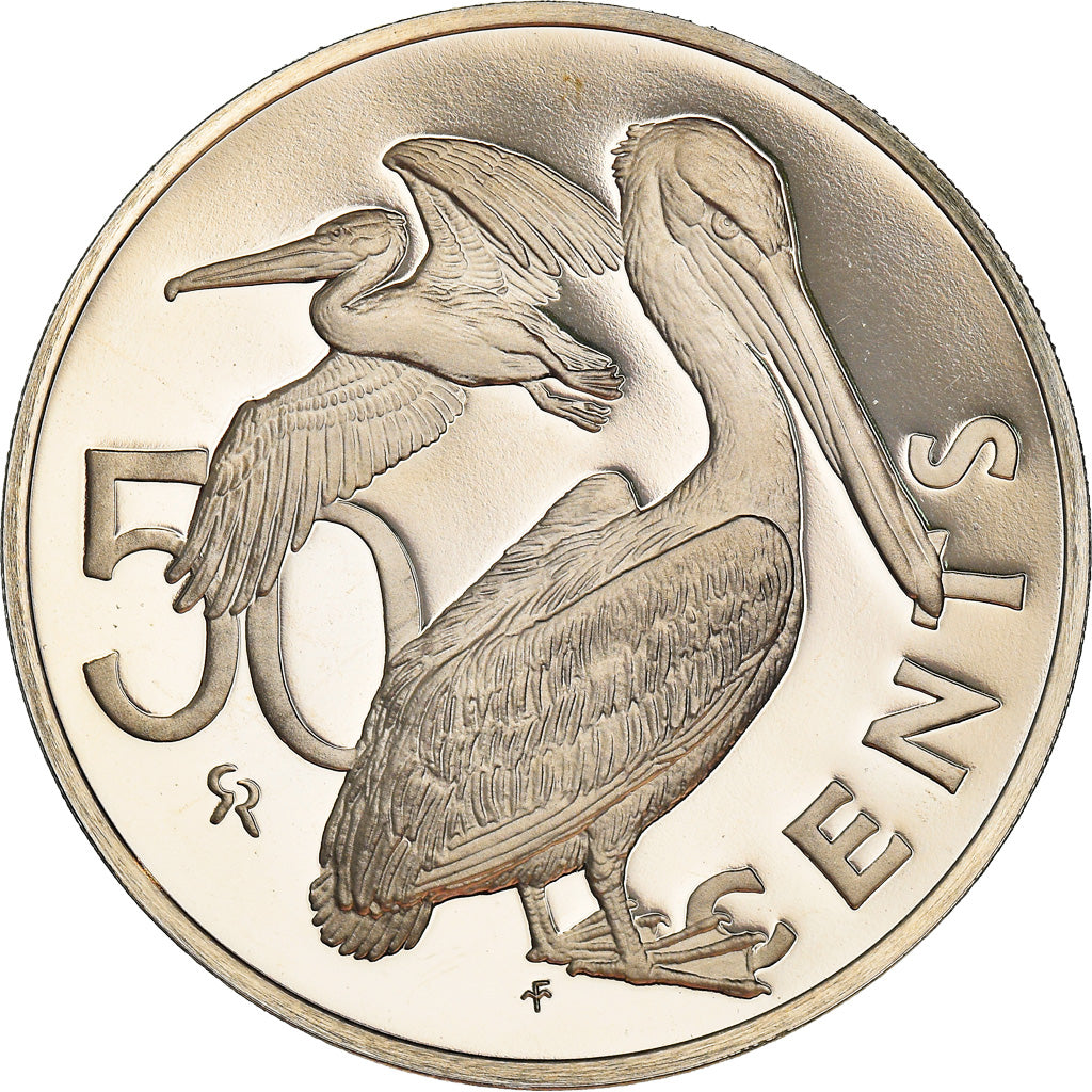 Coin, BRITISH VIRGIN ISLANDS, 50 Cents, 1974, Franklin Mint, Proof, MS(65-70)