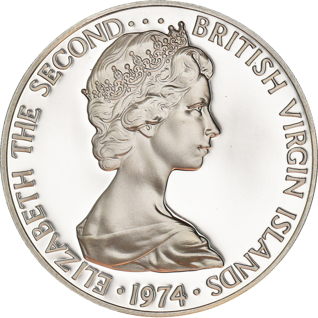 Coin, BRITISH VIRGIN ISLANDS, Dollar, 1974, Franklin Mint, Proof, MS(65-70)