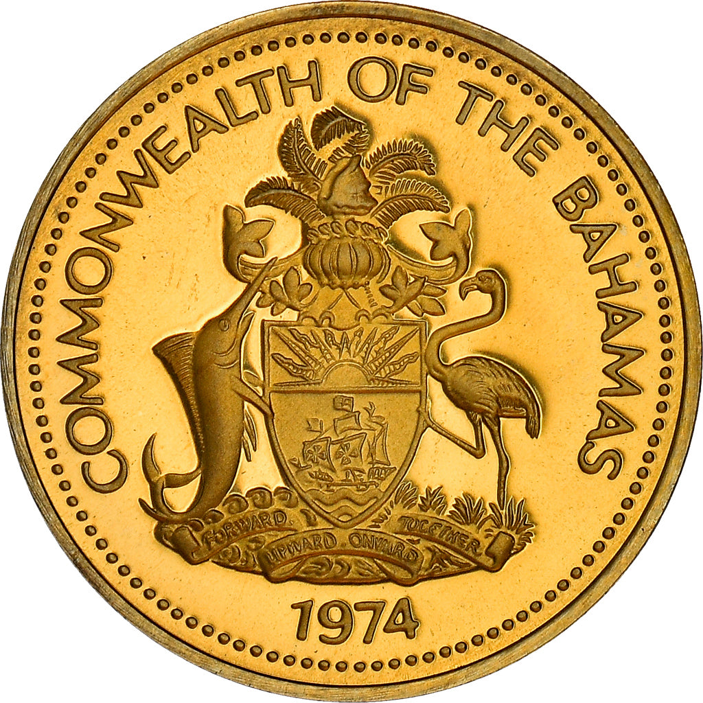 Münze, Bahamas, Cent, 1974, Commonwealth Mint, Proof, STGL, Messing, KM:59