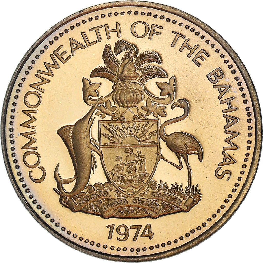 Coin, Bahamas, 5 Cents, 1974, Commonwealth Mint, Proof, MS(65-70)