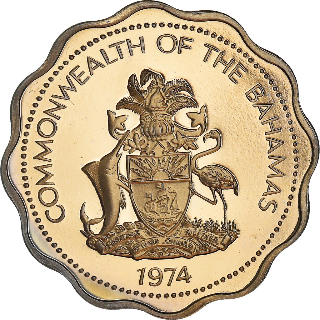 Coin, Bahamas, 10 Cents, 1974, Commonwealth Mint, Proof, MS(65-70)