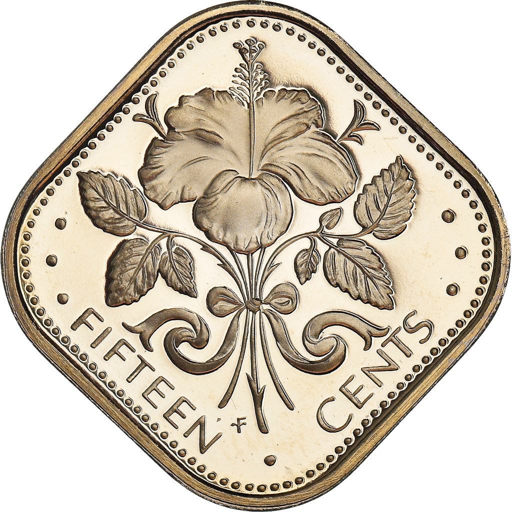Coin, Bahamas, 15 Cents, 1974, Commonwealth Mint, Proof, MS(65-70)