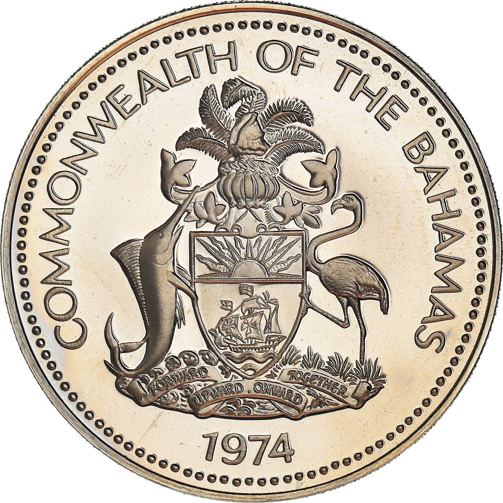 Monnaie, Bahamas, 25 Cents, 1974, Commonwealth Mint, Proof, FDC, Cupro-nickel