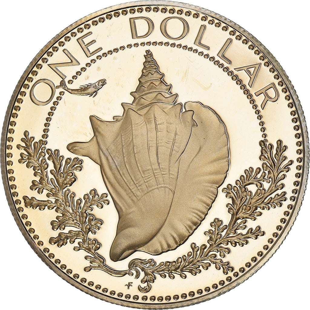 Coin, Bahamas, Elizabeth II, Dollar, 1974, Franklin Mint, U.S.A., Proof