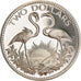 Moneta, Bahamy, Elizabeth II, 2 Dollars, 1974, Franklin Mint, U.S.A., Proof