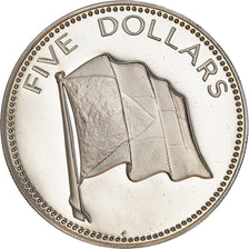 Moneda, Bahamas, Elizabeth II, 5 Dollars, 1974, Franklin Mint, U.S.A., Proof