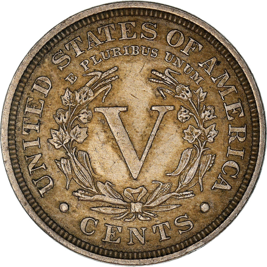 Monnaie, États-Unis, Liberty Nickel, 5 Cents, 1907, Philadelphie, TTB