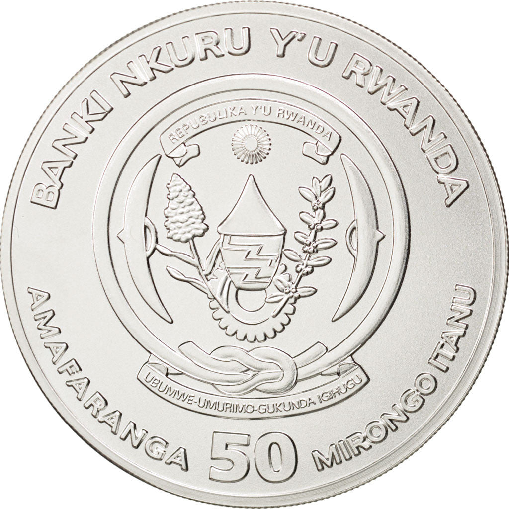 Rwanda, 50 Francs, 2015, KM #New, MS(65-70), Silver, 31.20