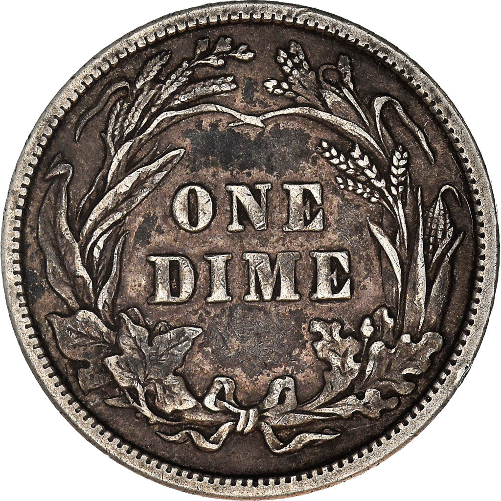 Moneta, USA, Barber Dime, 1907, Philadelphia, EF(40-45), Srebro, KM:113