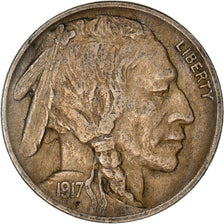 Munten, Verenigde Staten, Buffalo Nickel, 5 Cents, 1917, Philadelphia, ZF+