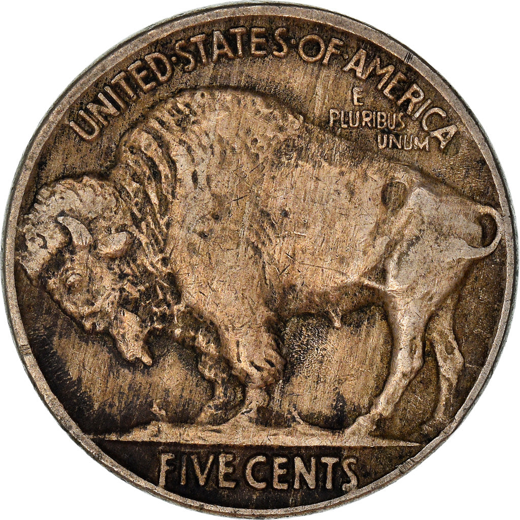 Moneda, Estados Unidos, Buffalo Nickel, 5 Cents, 1917, Philadelphia, MBC, Cobre