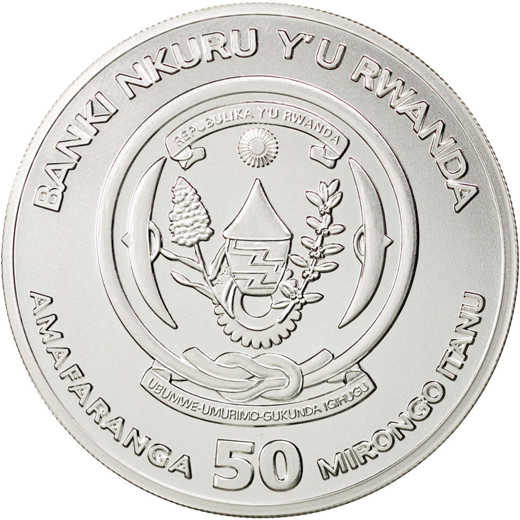 Rwanda, 50 Francs, 2014, KM #New, MS(65-70), Silver, 31.20
