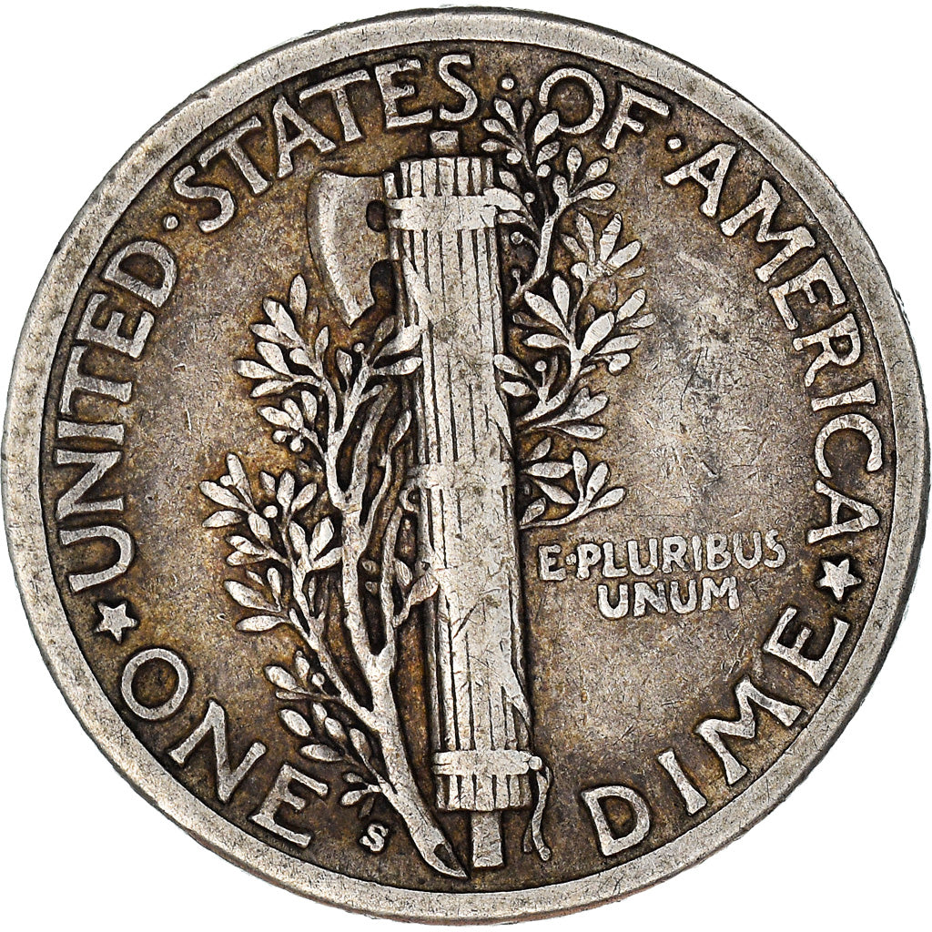 Münze, Vereinigte Staaten, Mercury Dime, Dime, 1916, San Francisco, SS, Silber