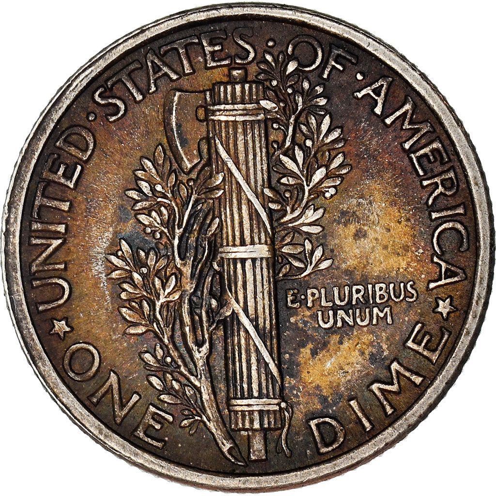 Coin, United States, Mercury Dime, Dime, 1917, Philadelphia, AU(55-58), Silver