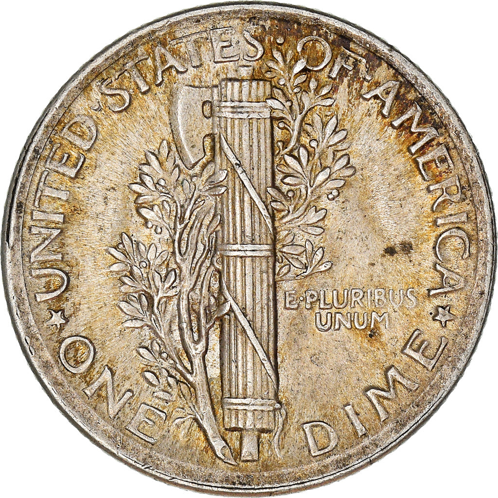 Coin, United States, Mercury Dime, Dime, 1918, Philadelphia, MS(60-62), Silver