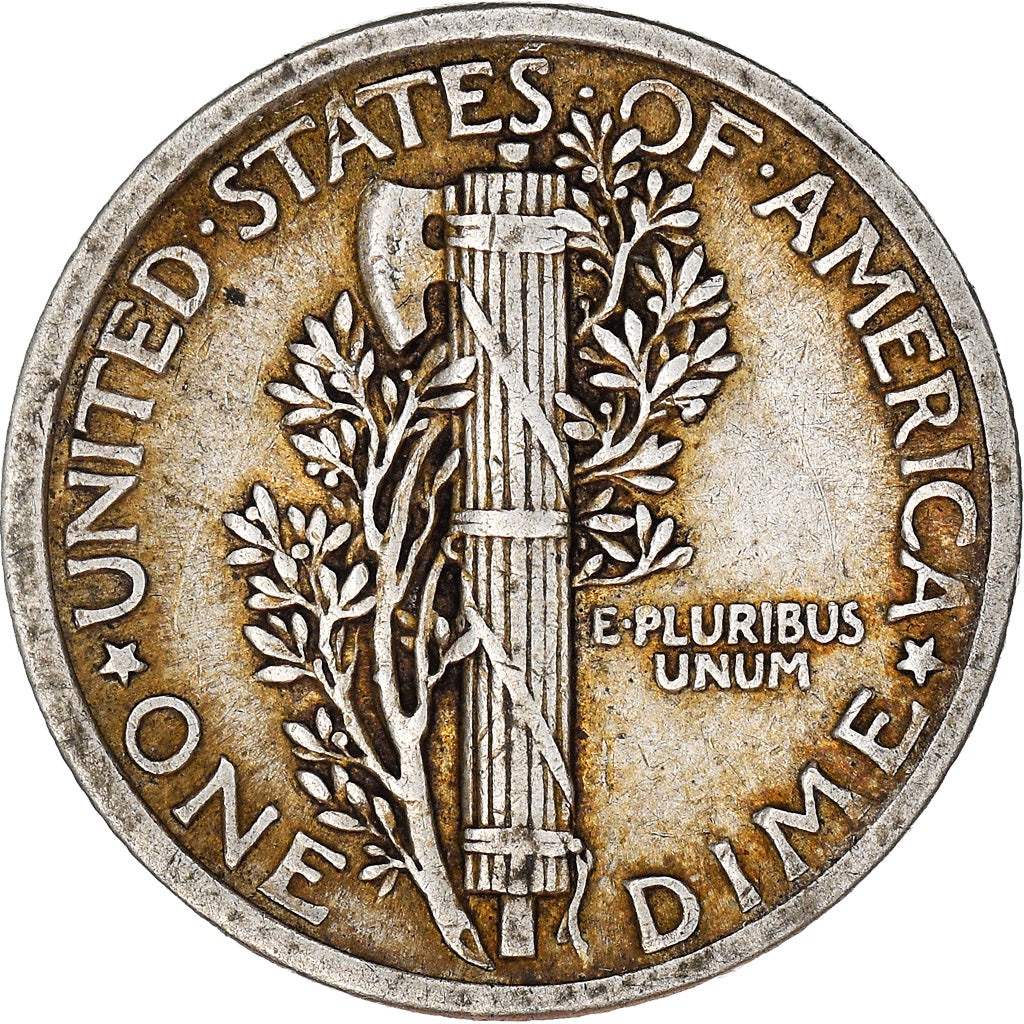 Coin, United States, Mercury Dime, Dime, 1919, Philadelphia, AU(50-53), Silver