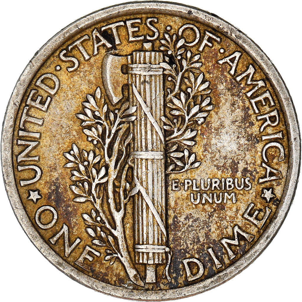 Monnaie, États-Unis, Mercury Dime, Dime, 1920, Philadelphie, SUP, Argent