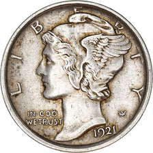 Moneta, Stati Uniti, Mercury Dime, Dime, 1921, Philadelphia, SPL-, Argento