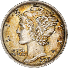 Coin, United States, Mercury Dime, Dime, 1923, Philadelphia, EF(40-45), Silver