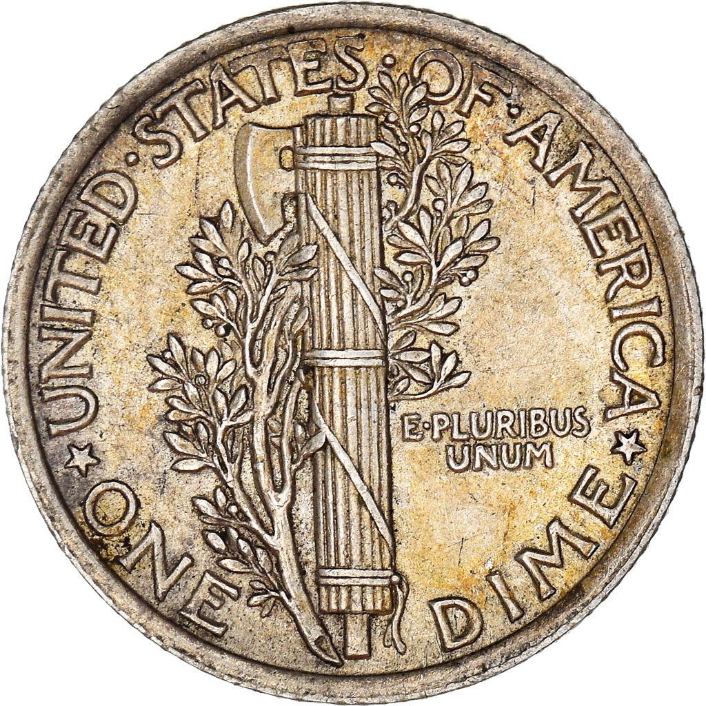 Coin, United States, Mercury Dime, Dime, 1923, Philadelphia, EF(40-45), Silver