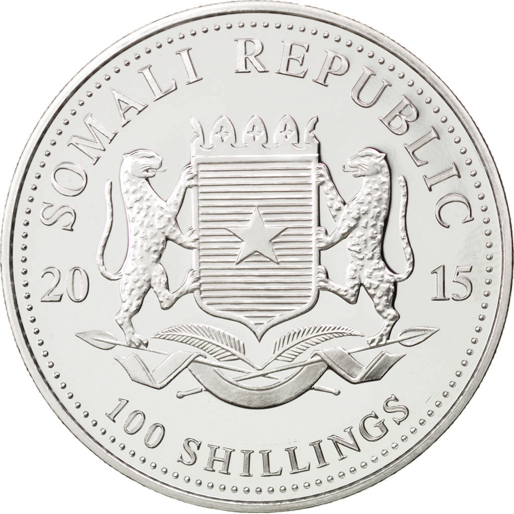 Somalia, 100 Shillings, 2015, KM #New, MS(65-70), Silver, 31.20