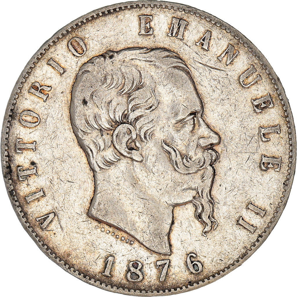 Monnaie, Italie, Vittorio Emanuele II, 5 Lire, 1876, Rome, TTB, Argent, KM:8.4