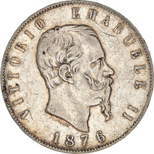 Monnaie, Italie, Vittorio Emanuele II, 5 Lire, 1876, Rome, TTB, Argent, KM:8.4