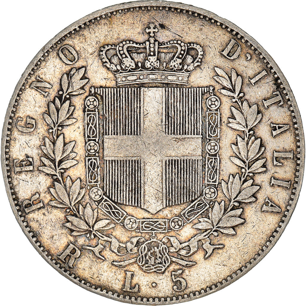 Monnaie, Italie, Vittorio Emanuele II, 5 Lire, 1876, Rome, TTB, Argent, KM:8.4