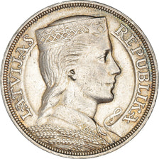 Coin, Latvia, 5 Lati, 1931, EF(40-45), Silver, KM:9