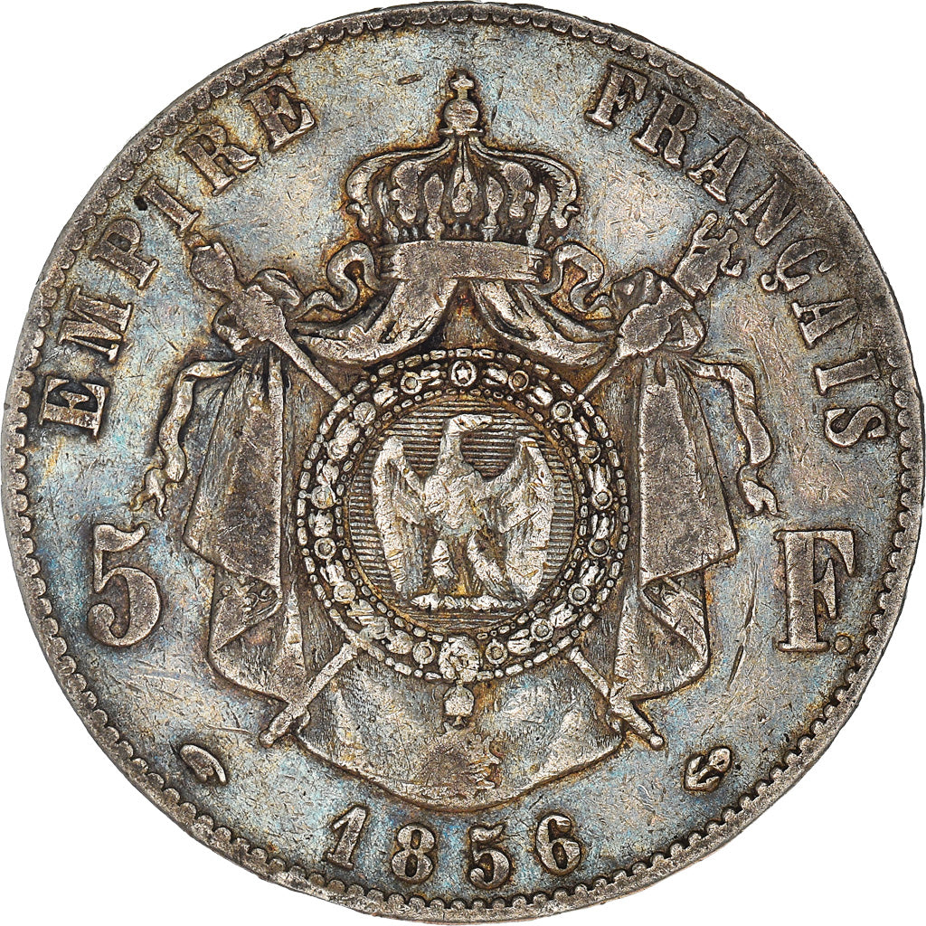 Moneta, Francja, Napoléon III, 5 Francs, 1856, Paris, VF(30-35), Srebro