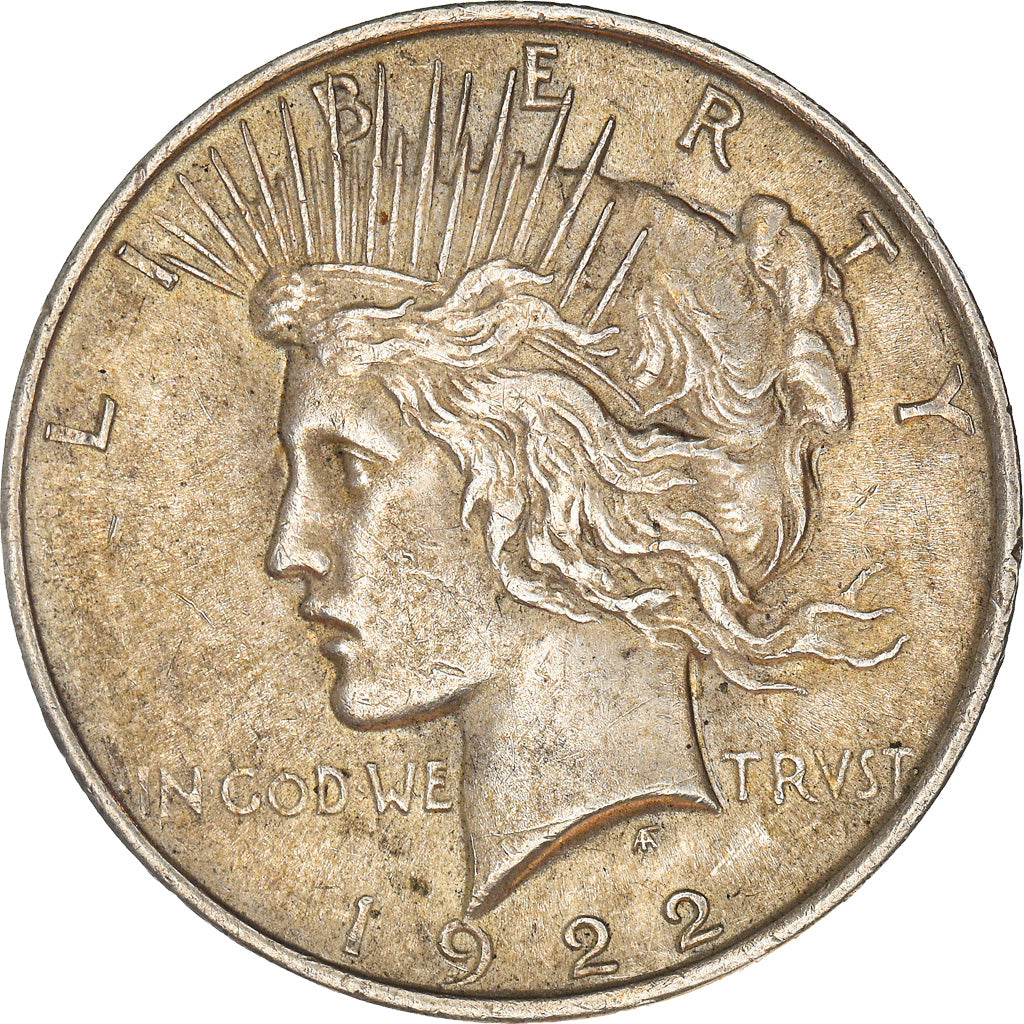 Coin, United States, Peace Dollar,1922, Philadelphia, EF(40-45)