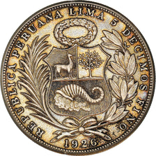 Coin, Peru, Sol, 1926, Philadelphia, AU(50-53), Silver, KM:218.1