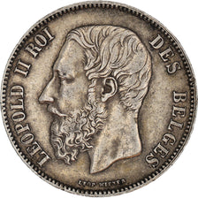Coin, Belgium, Leopold II, 5 Francs, 5 Frank, 1870, EF(40-45), Silver, KM:24