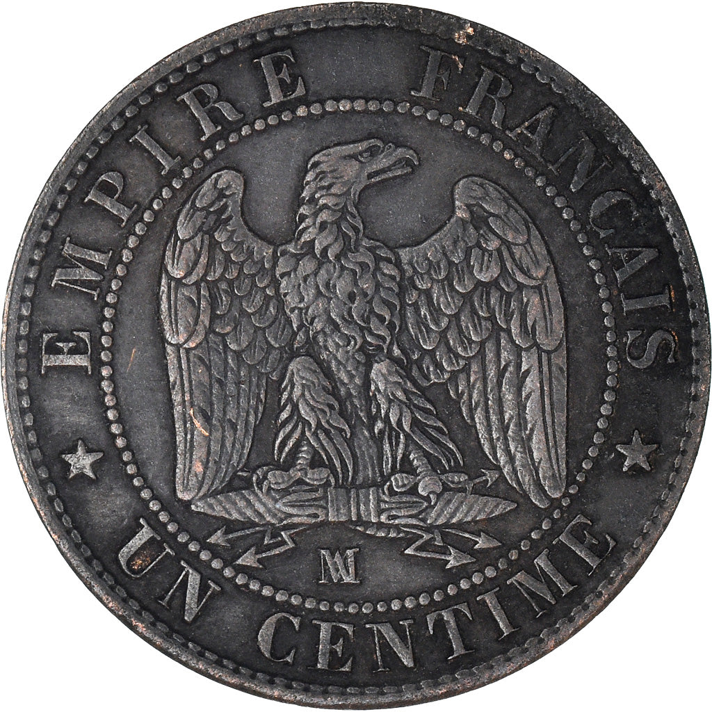 Coin, France, Napoléon III, Centime, 1855, Marseille, EF(40-45), Bronze