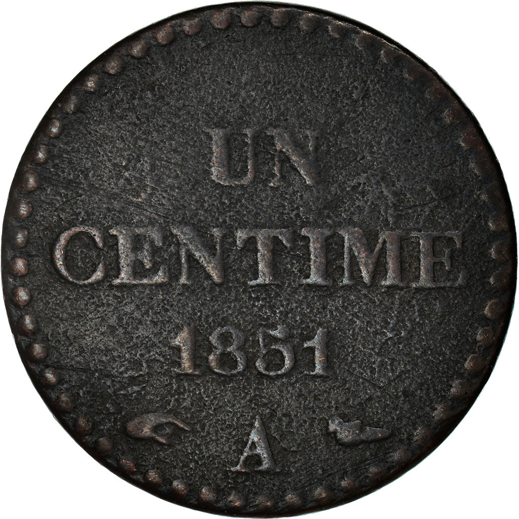Coin, France, Dupré, Centime, 1851, Paris, VF(30-35), Bronze, KM:754