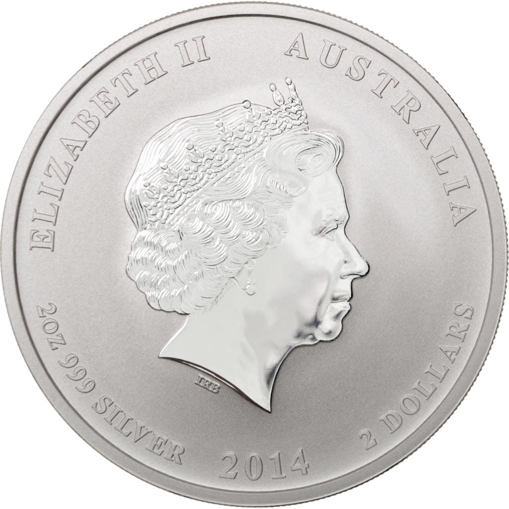 Coin, Australia, Elizabeth II, 2 Dollars, 2014, MS(65-70), Silver, KM:2112