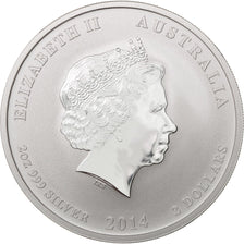 Coin, Australia, Elizabeth II, 2 Dollars, 2014, MS(65-70), Silver, KM:2112