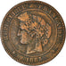 Moneta, Francia, Cérès, 10 Centimes, 1885, Paris, MB+, Bronzo, KM:815.1