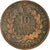Moneta, Francia, Cérès, 10 Centimes, 1885, Paris, MB+, Bronzo, KM:815.1