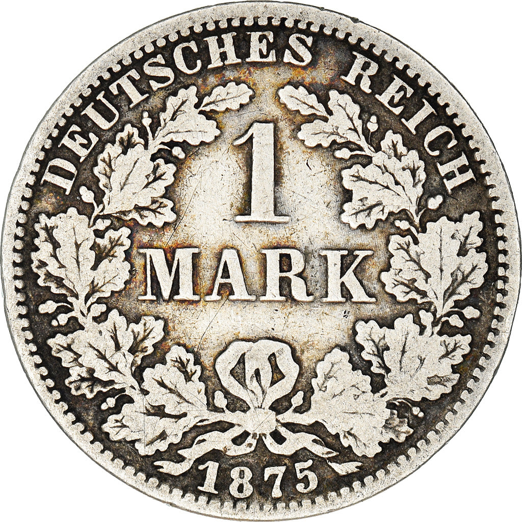Münze, GERMANY - EMPIRE, Wilhelm I, Mark, 1875, Berlin, S+, Silber, KM:7