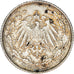 Moneta, GERMANIA - IMPERO, 1/2 Mark, 1916, Karlsruhe, BB, Argento, KM:17