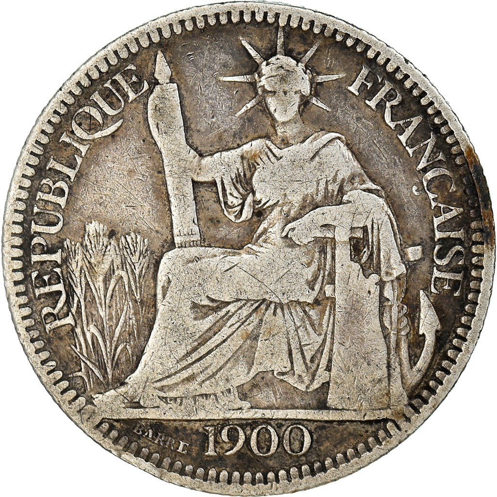Coin, FRENCH INDO-CHINA, 10 Cents, 1900, Paris, VF(30-35), Silver, KM:9