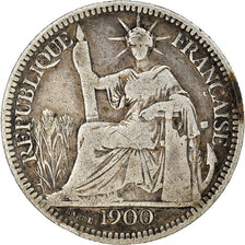 Coin, FRENCH INDO-CHINA, 10 Cents, 1900, Paris, VF(30-35), Silver, KM:9