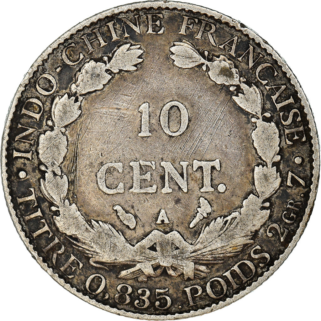 Coin, FRENCH INDO-CHINA, 10 Cents, 1900, Paris, VF(30-35), Silver, KM:9