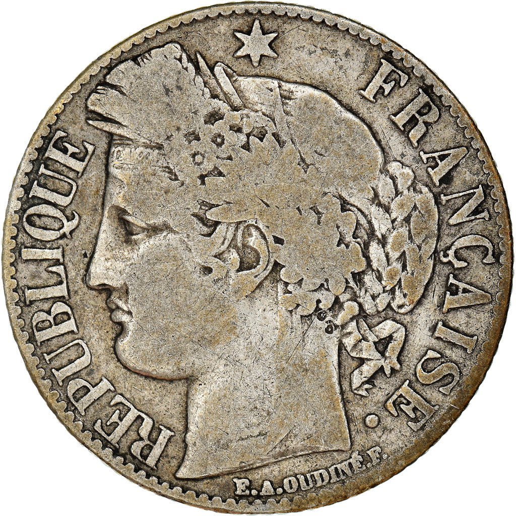 Coin, France, Cérès, Franc, 1887, Paris, VF(30-35), Silver, KM:822.1