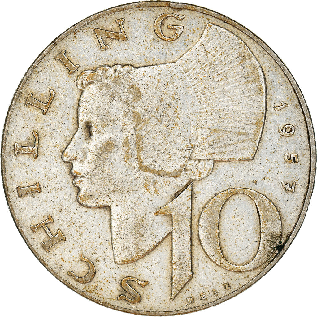 Münze, Österreich, 10 Schilling, 1957, SS, Silber, KM:2882